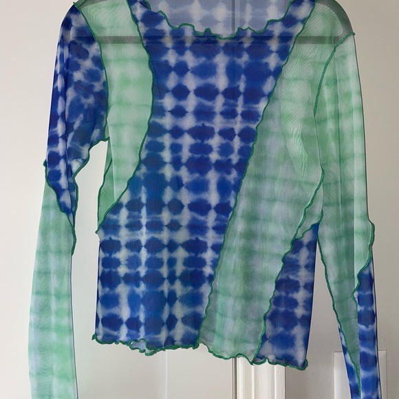 ZARA tie dye long sleeve top. Size large. - Picture 3 of 7